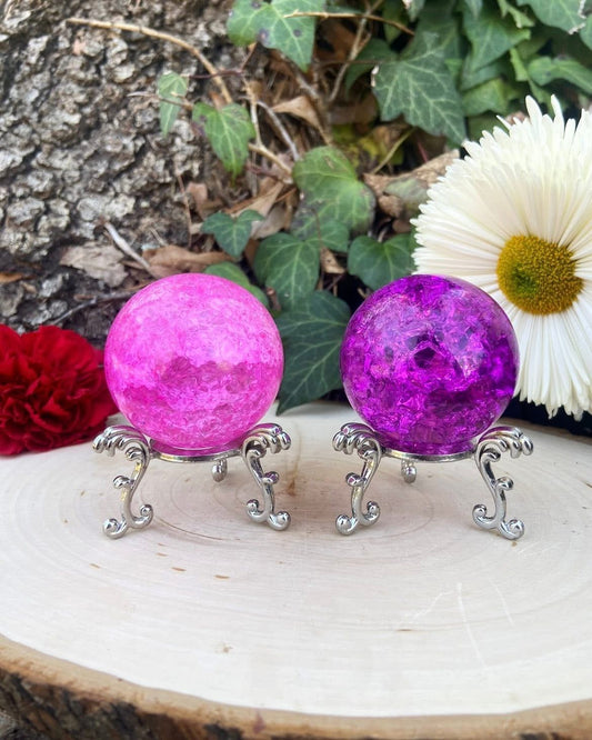 Crackle Quartz Spheres