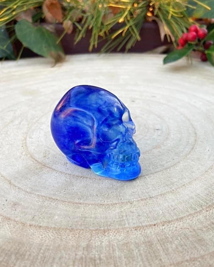 Blue Smelting Quartz Skull