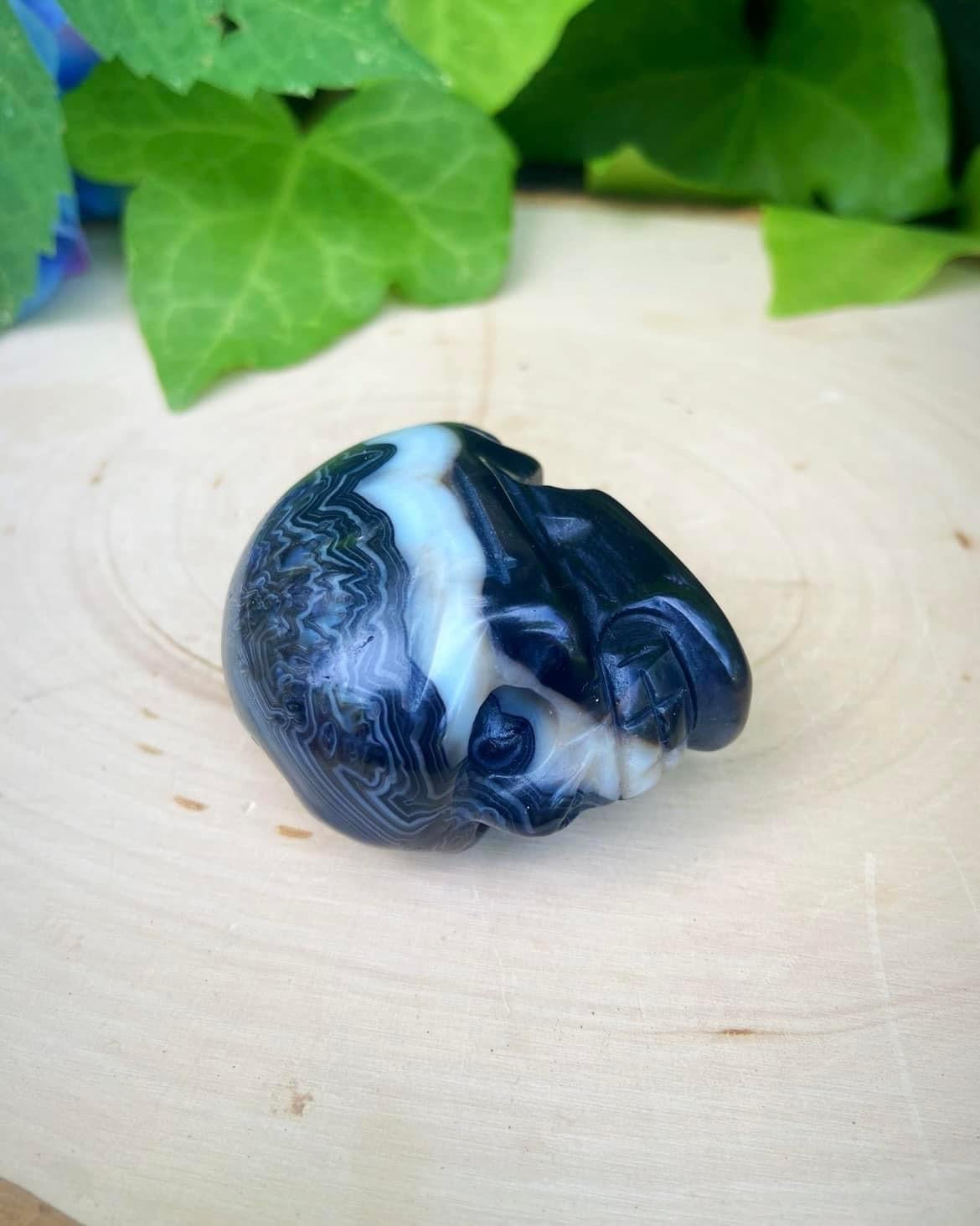 Banded Agate Skull