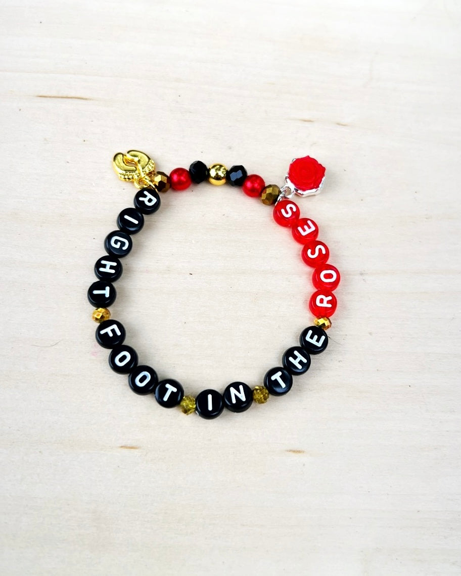 Right Foot In The Roses Bracelet