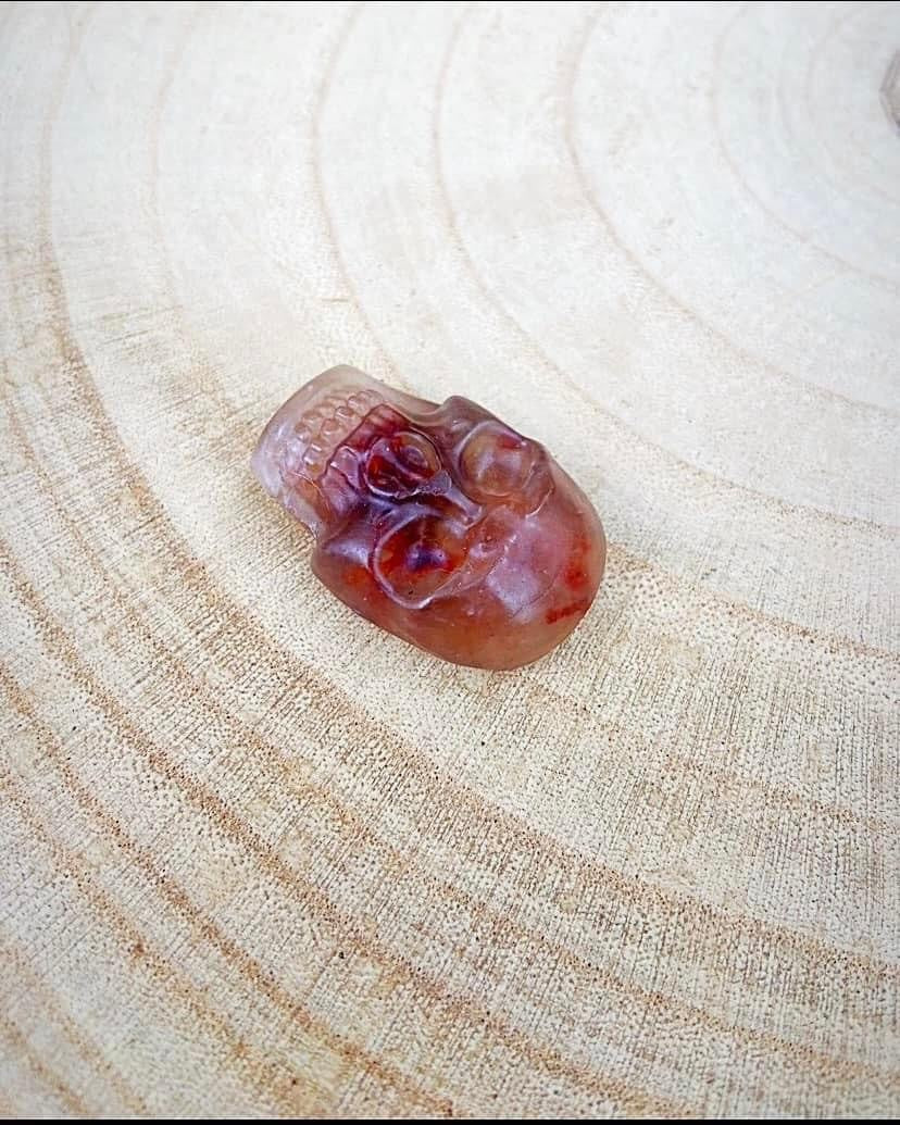 Fire Quartz Skull