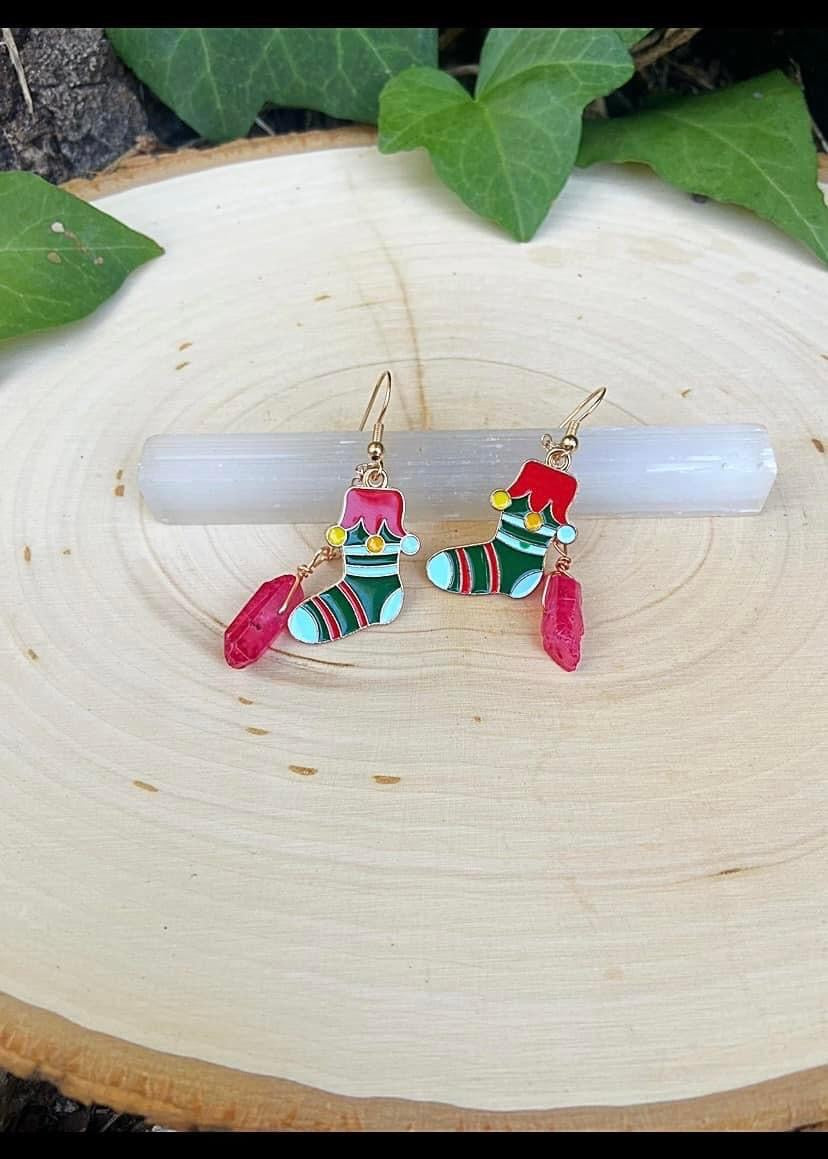 Aura Quartz Stocking Earrings