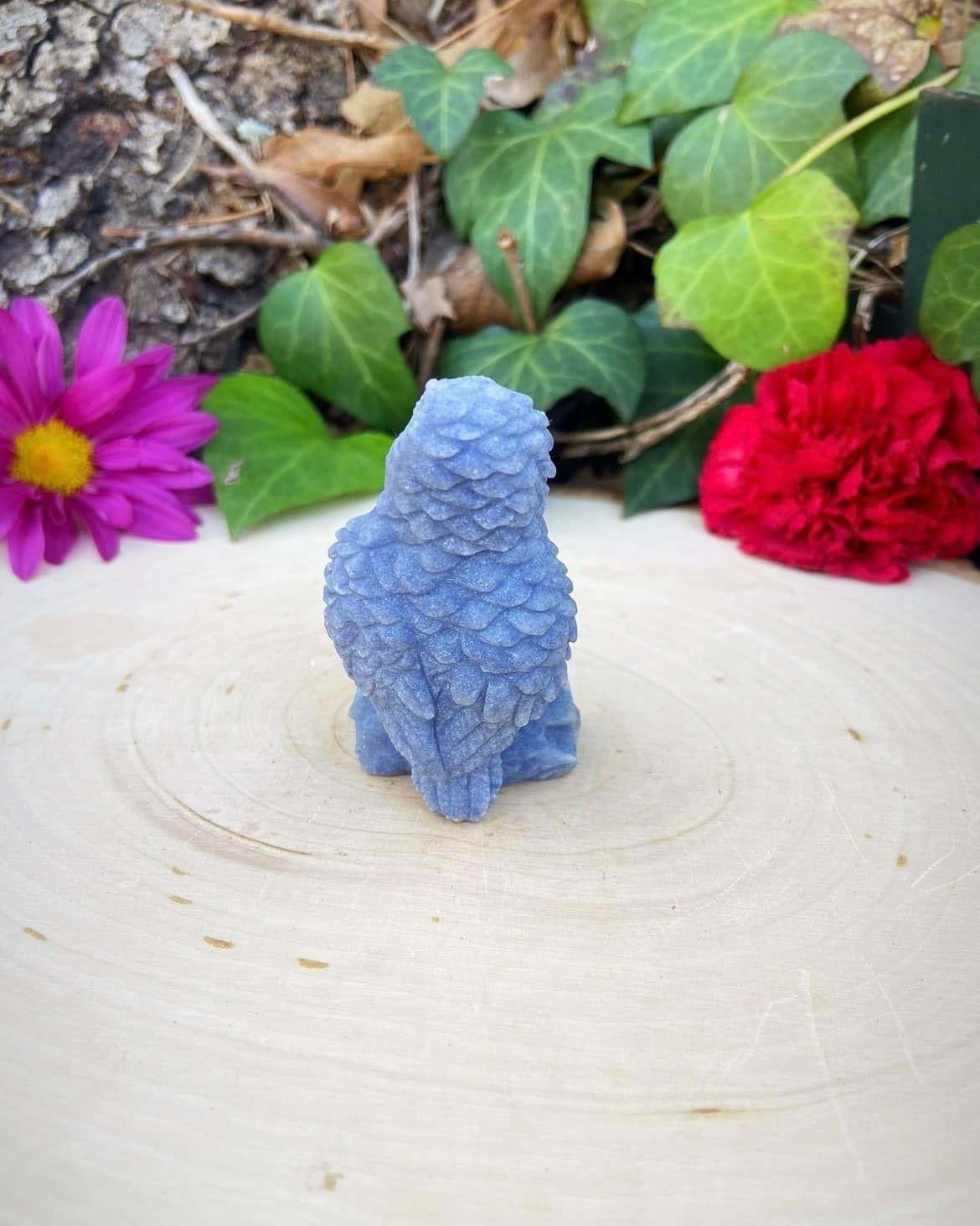 Blue Aventurine Owl