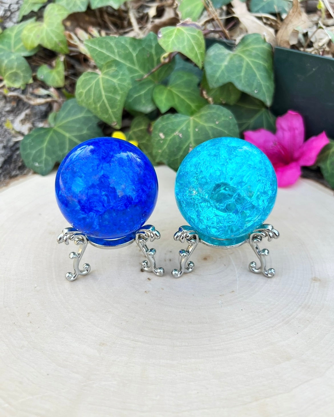 Crackle Quartz Spheres
