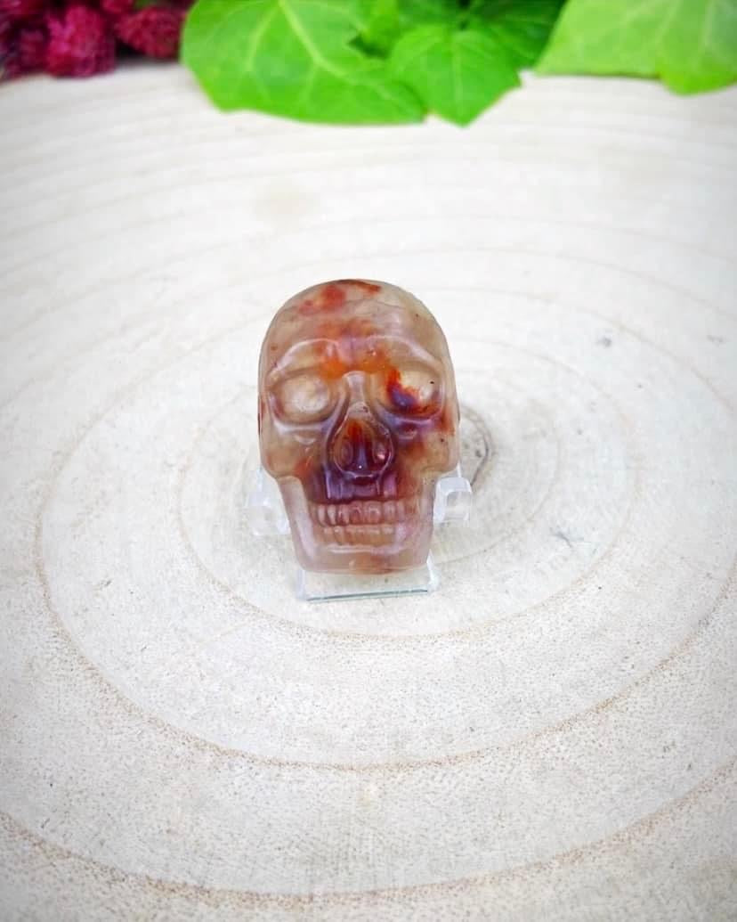 Fire Quartz Skull