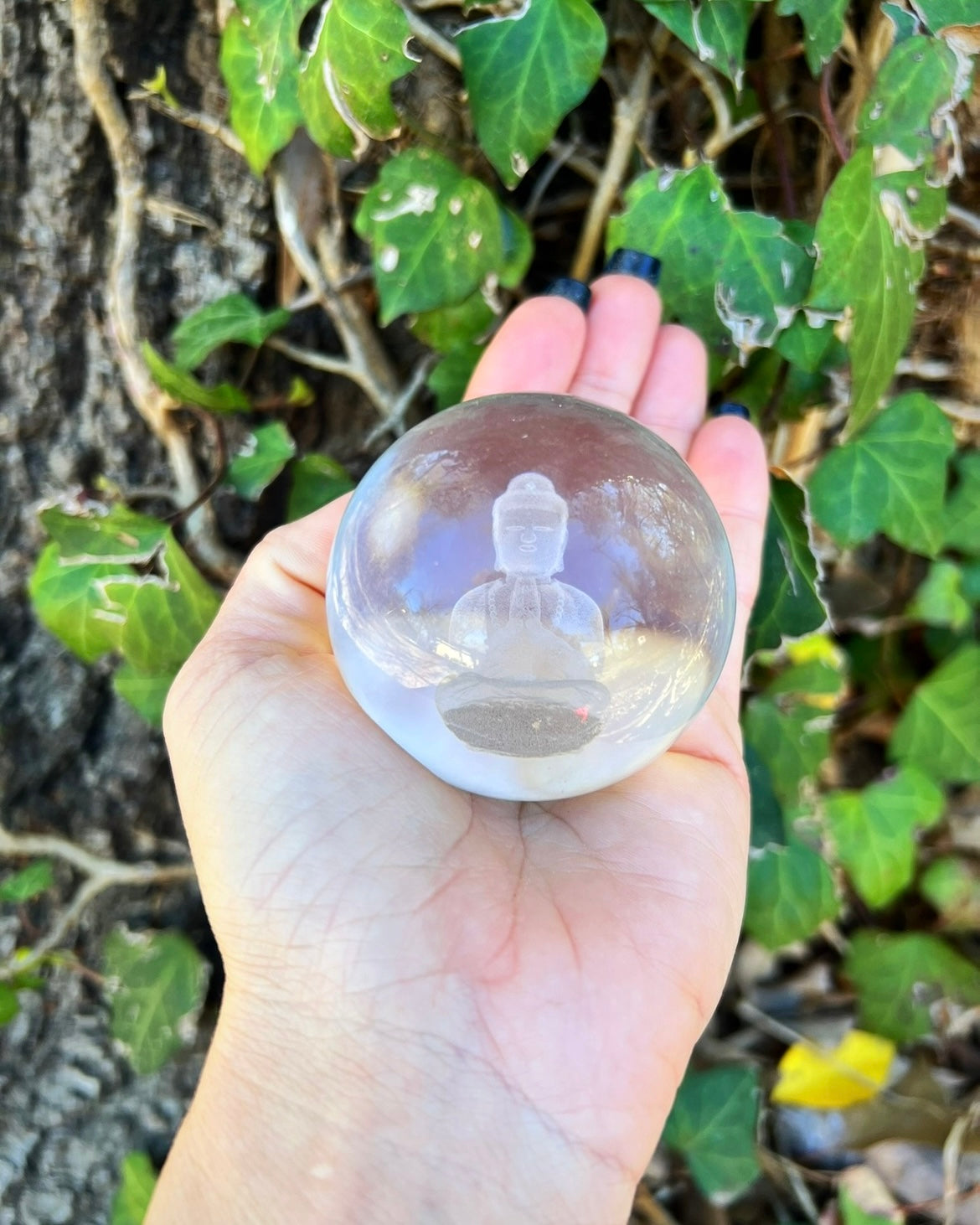 Buddha Glass Sphere
