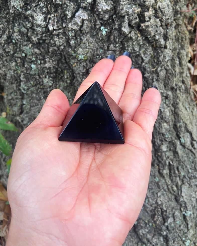 Black Obsidian Pyramid