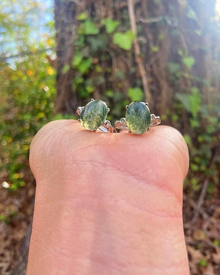 Moss Agate Rings