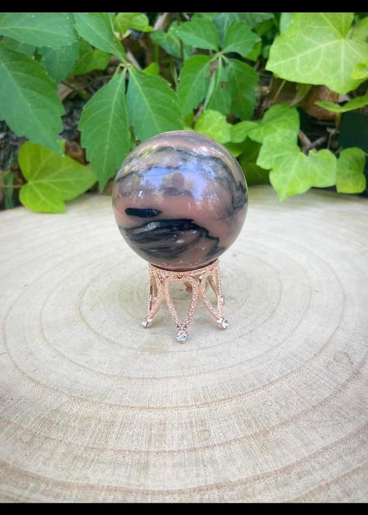 Pink Zebra Jasper Sphere