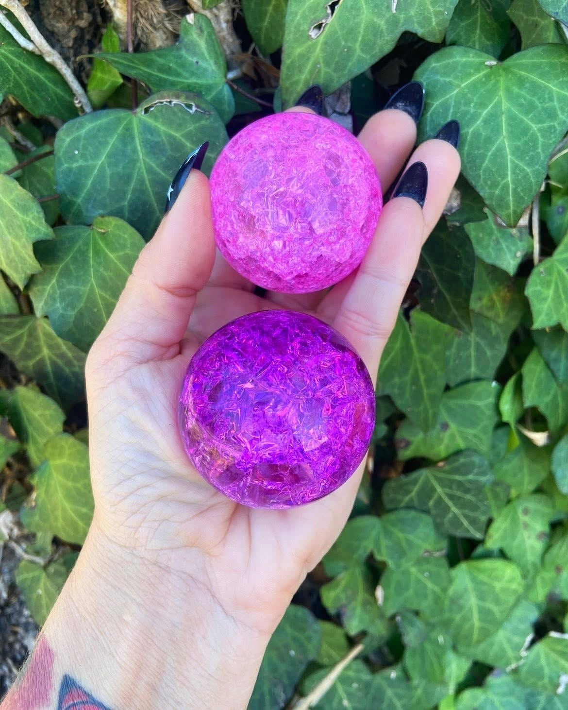 Crackle Quartz Spheres