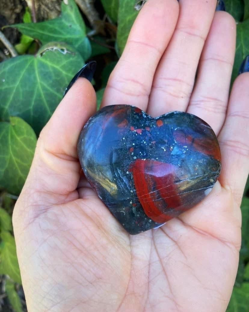 African Bloodstone Heart