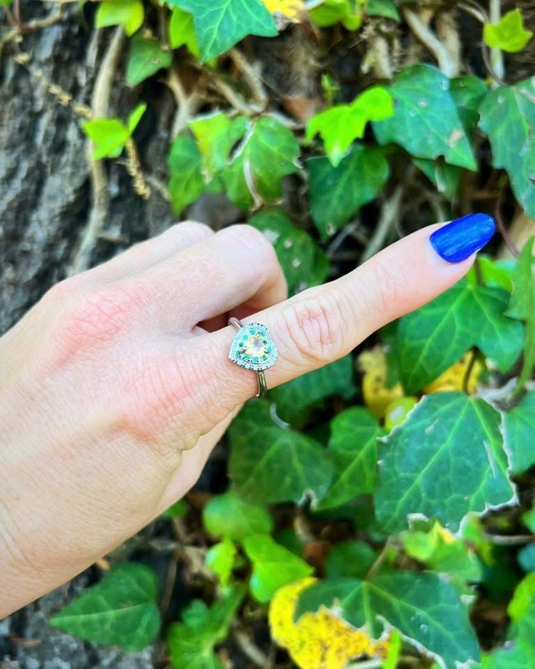 Citrine Heart Rings