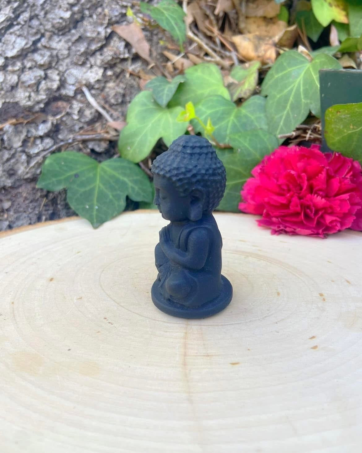 Black Obsidian Buddha