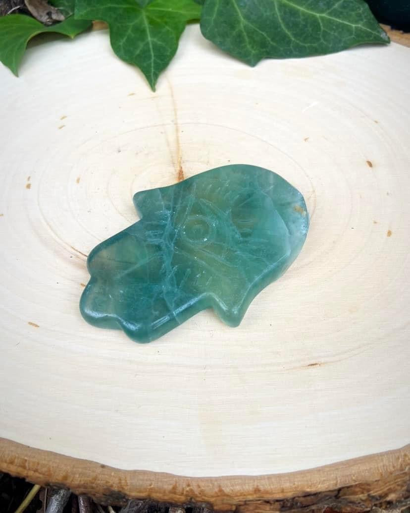 Fluorite Hamsa