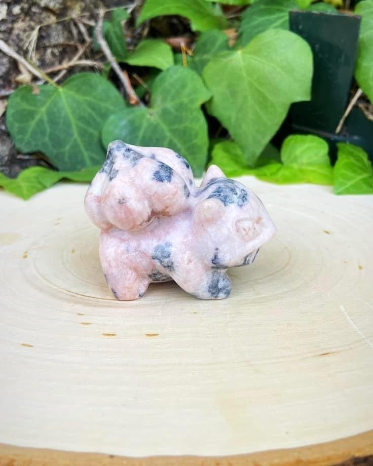 Pink Zebra Jasper Bulbasaur