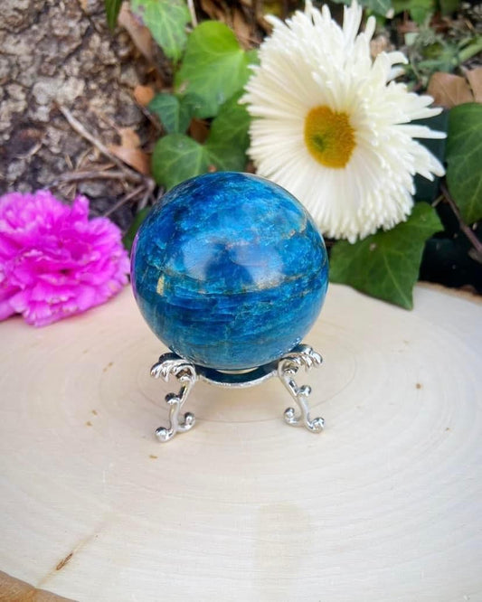 Blue Apatite Sphere