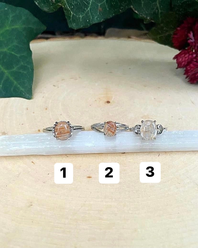 Rutilated Quartz Rings