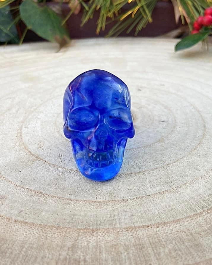 Blue Smelting Quartz Skull