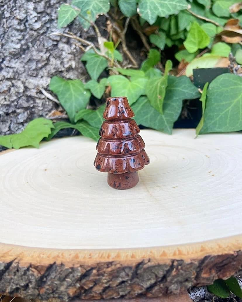 Red Obsidian Christmas Tree