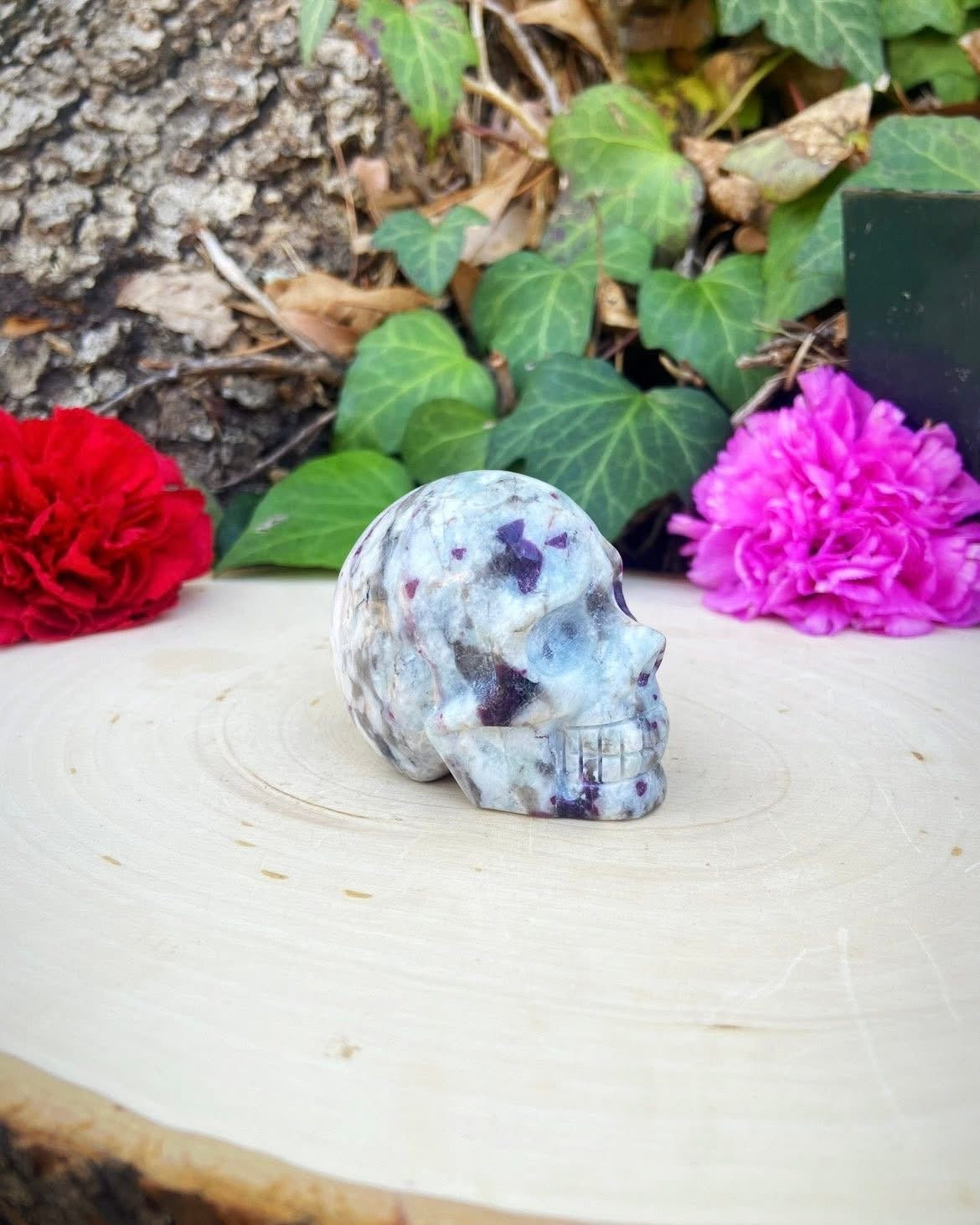 Pink Tourmaline Skull