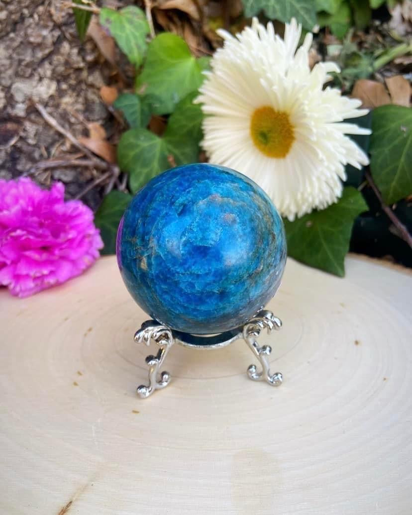 Blue Apatite Sphere