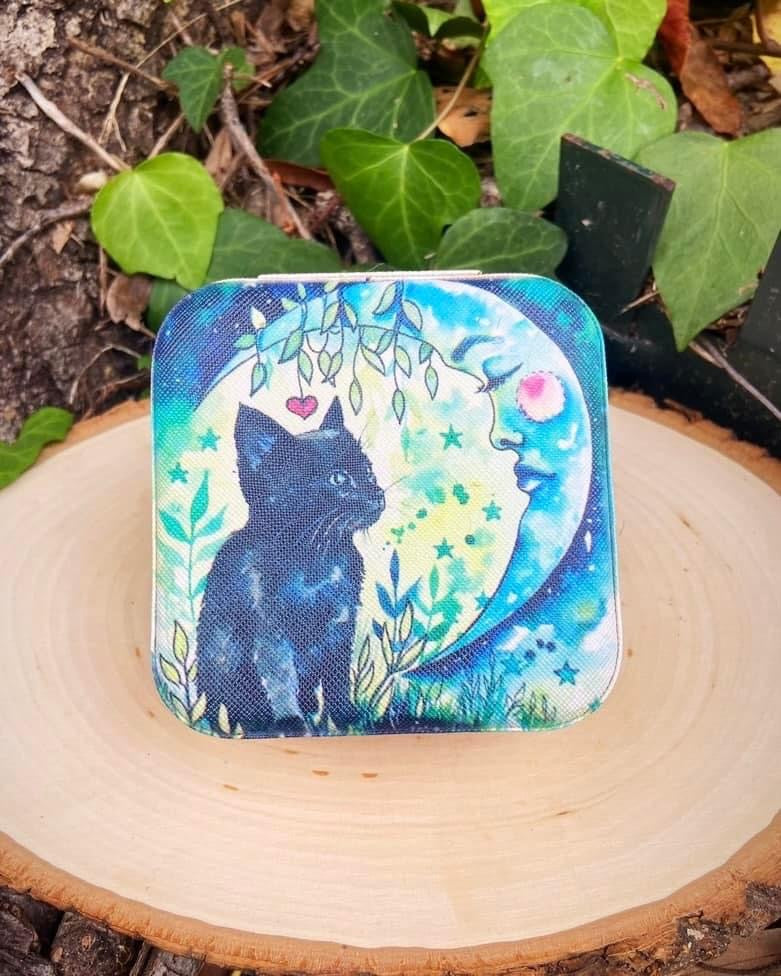 Cat and Moon Jewelry Box