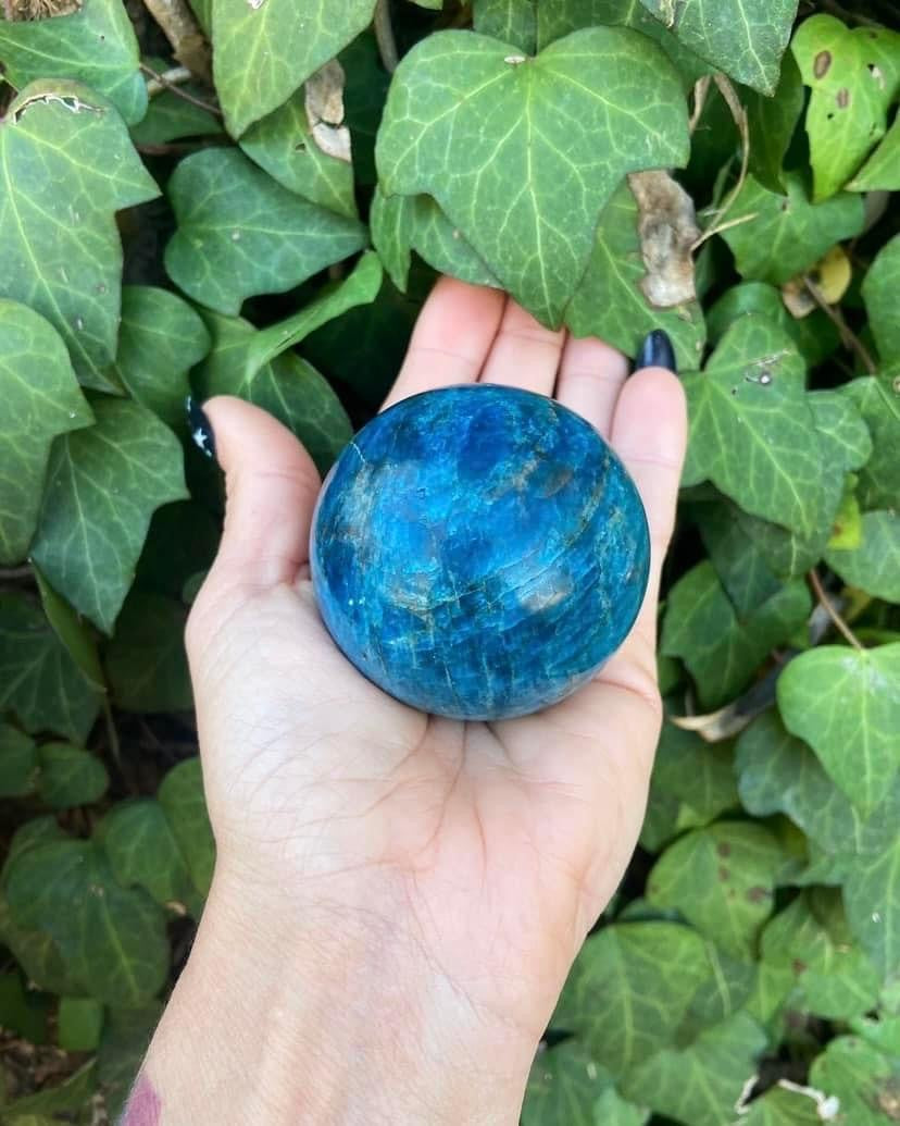 Blue Apatite Sphere