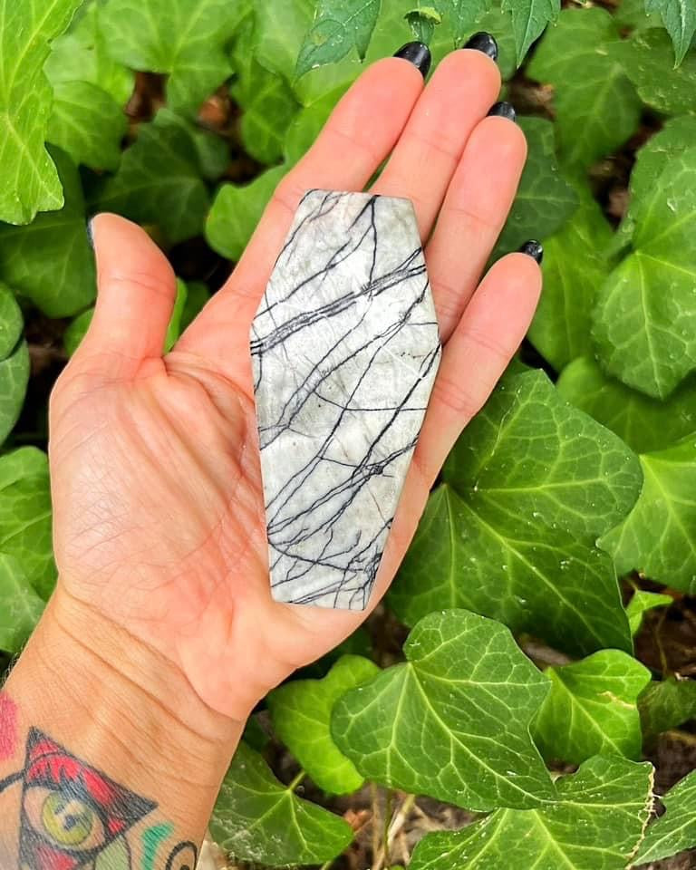 Spiderweb Jasper Coffin