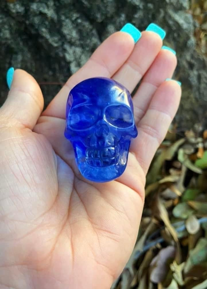 Blue Smelting Quartz Skull