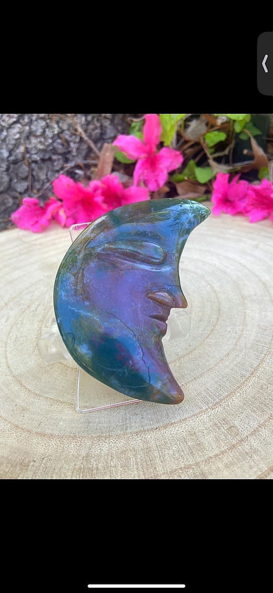 Ocean Jasper Moon Face