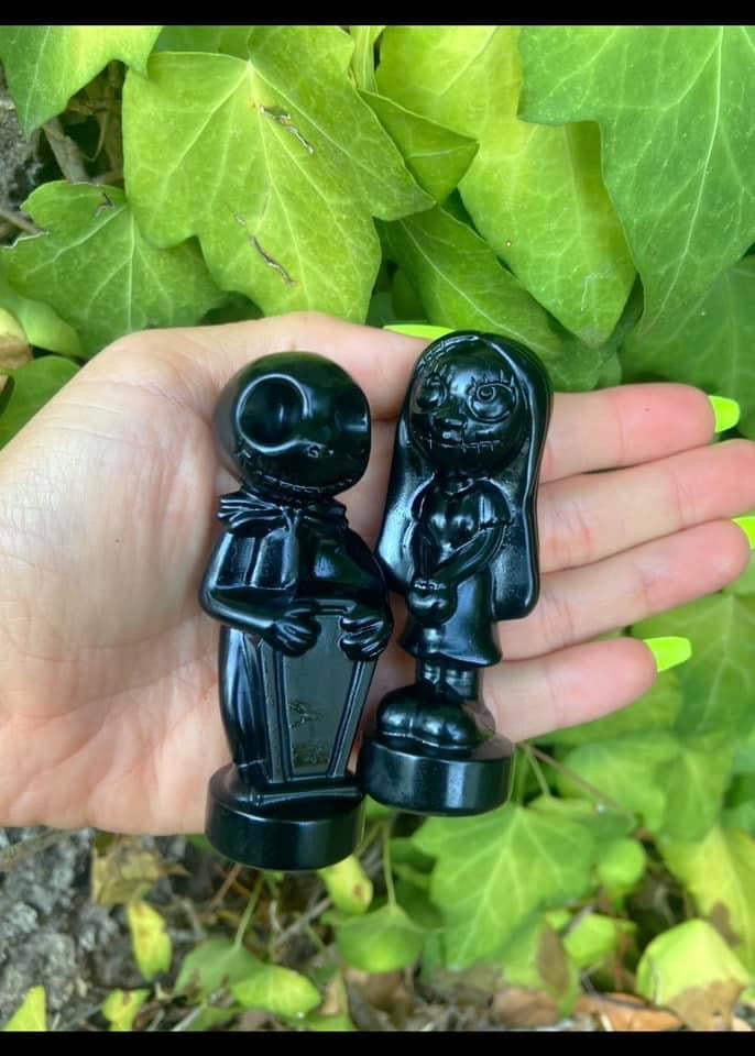 Black Obsidian Jack and Sally