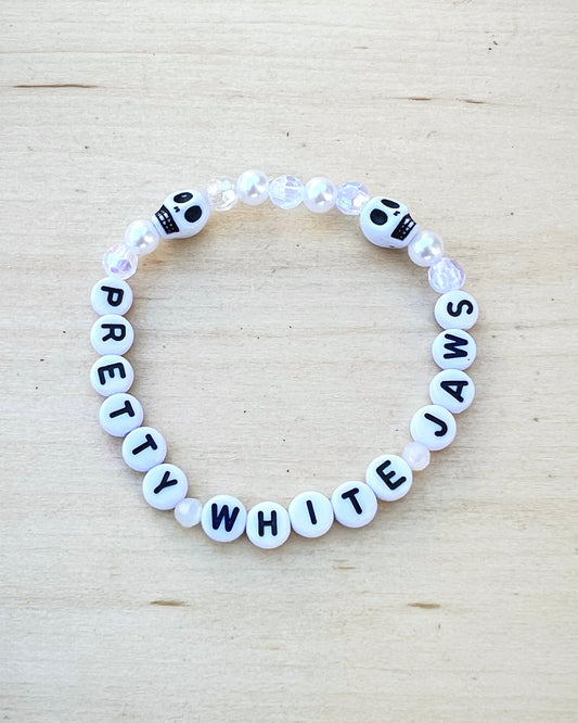Pretty White Jaws Bracelet