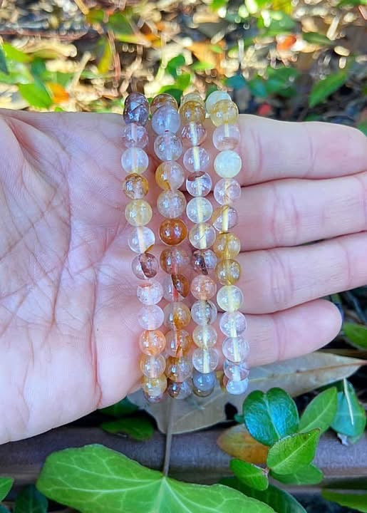 Golden Healer and Fire Quartz Bracelets 6mm