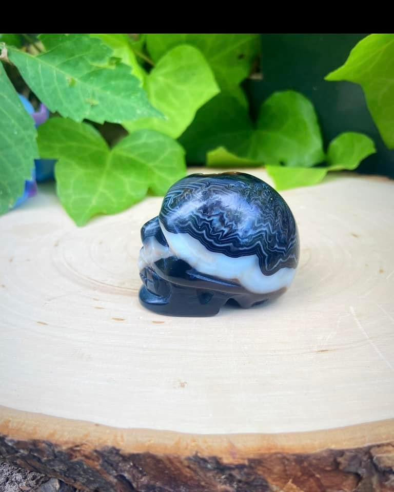 Banded Agate Skull