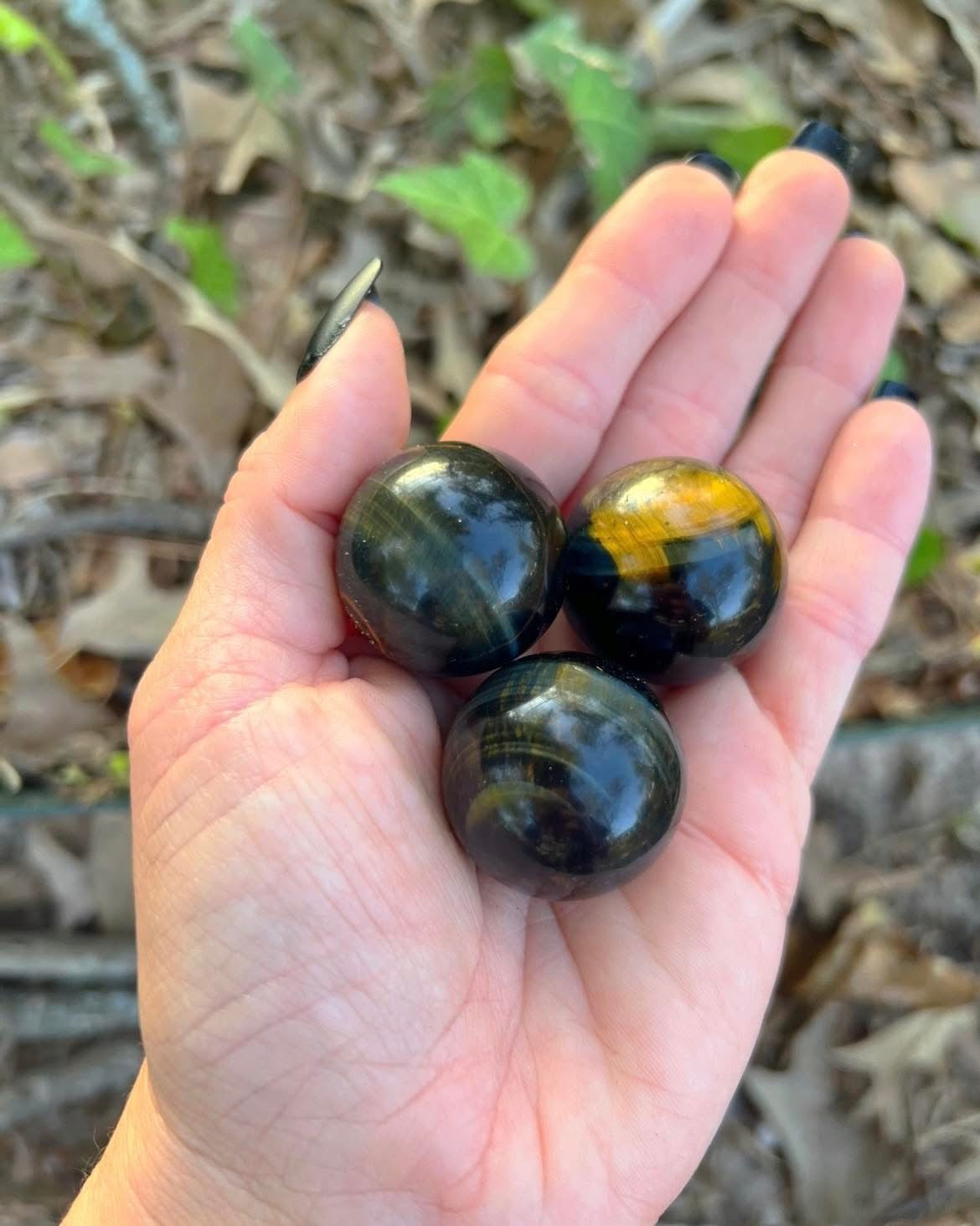 Blue Tiger’s Eye Spheres