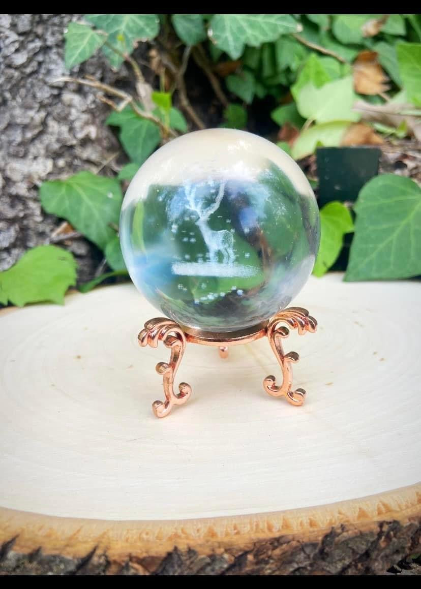 Reindeer Glass Sphere