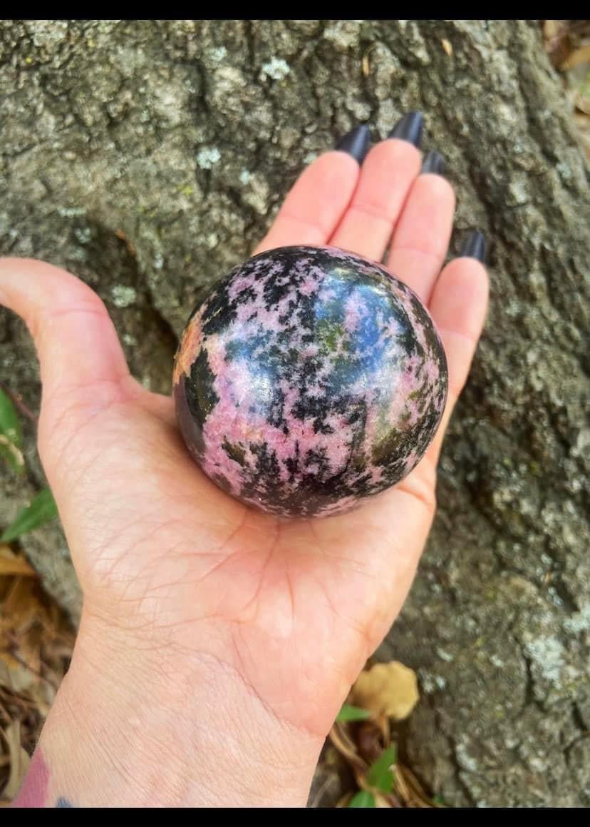 Rhodonite Sphere