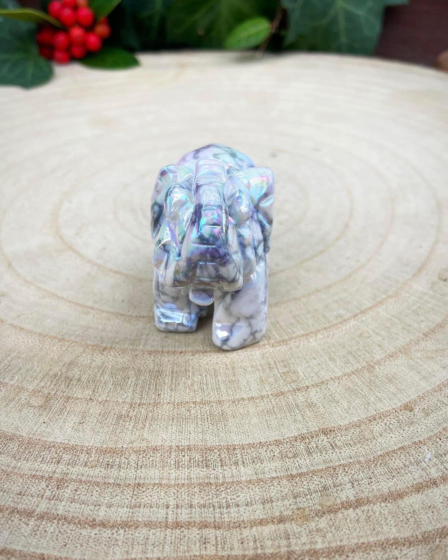 Aura Howlite Elephant