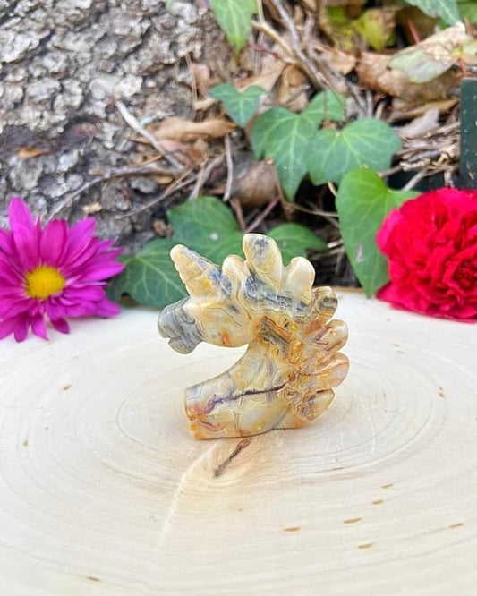 Crazy Lace Agate Unicorn