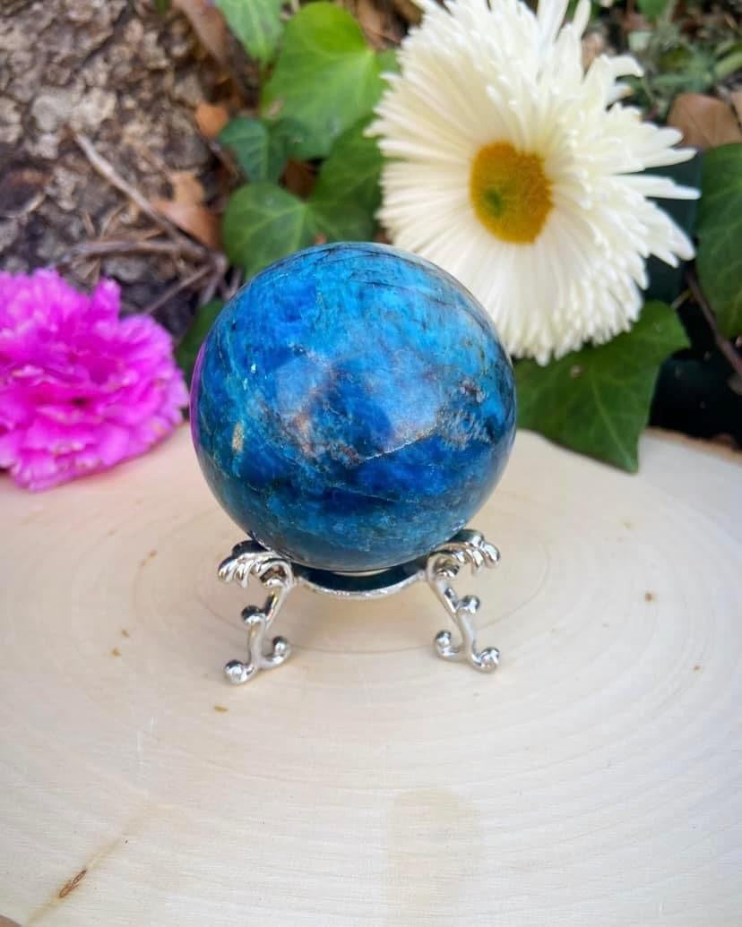 Blue Apatite Sphere