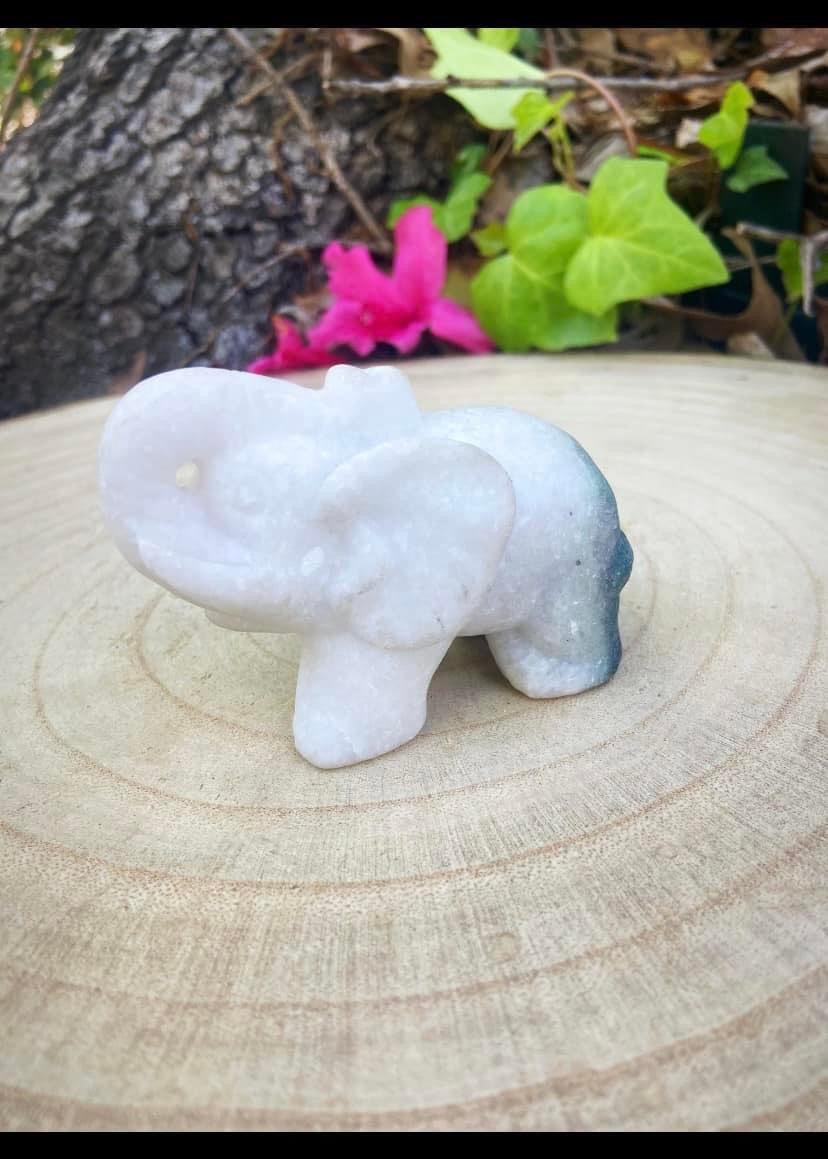 Moss Agate Elephant