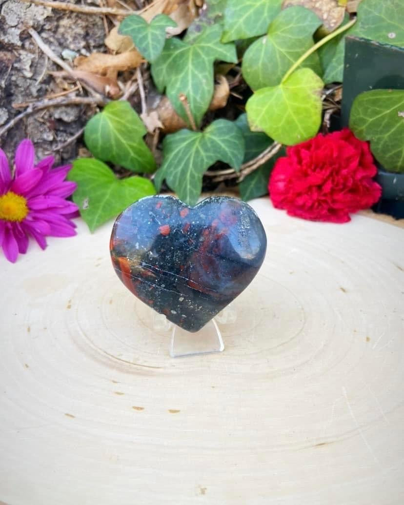 African Bloodstone Heart