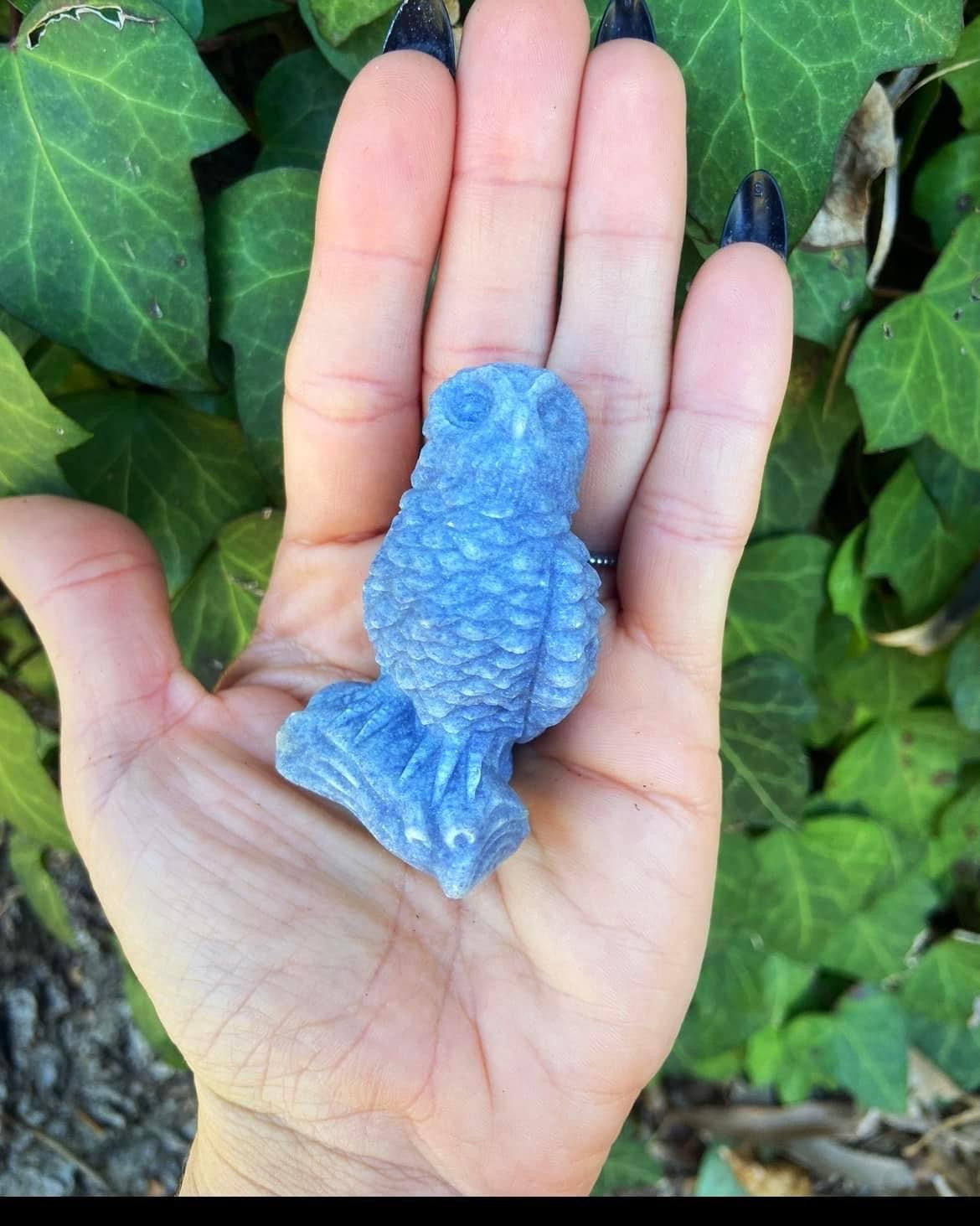 Blue Aventurine Owl