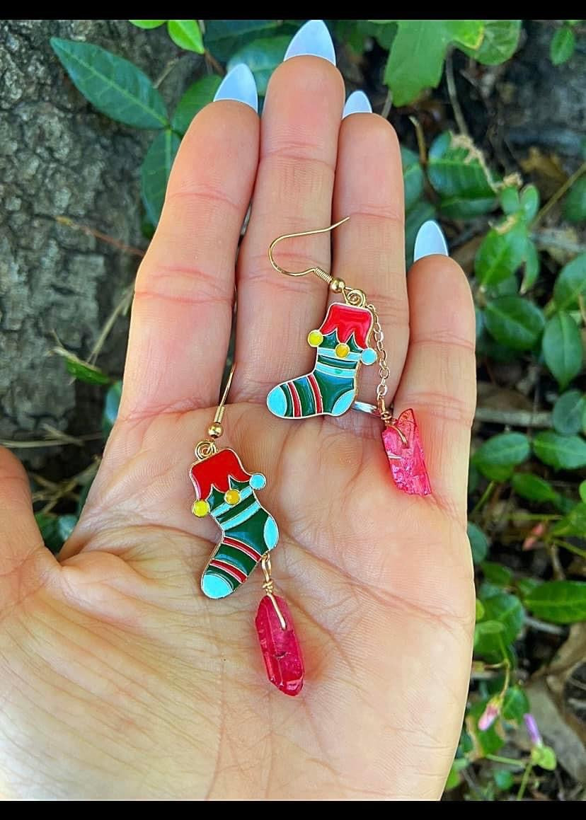 Aura Quartz Stocking Earrings