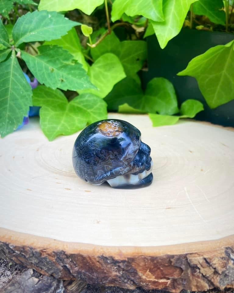 Banded Agate Skull