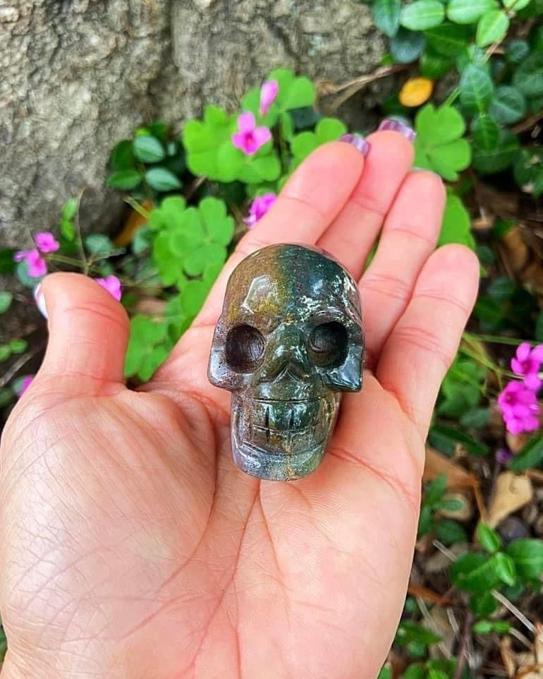 Ocean Jasper Skull