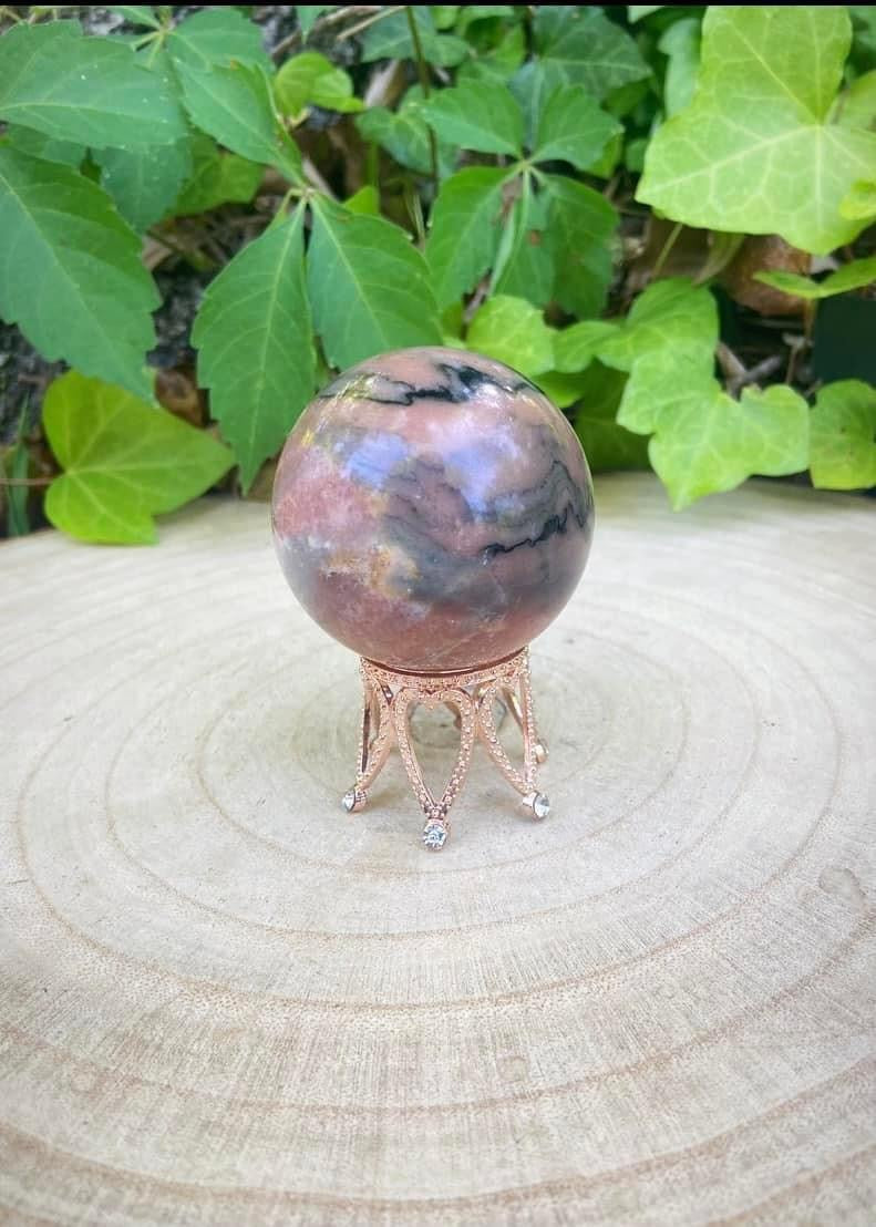 Pink Zebra Jasper Sphere