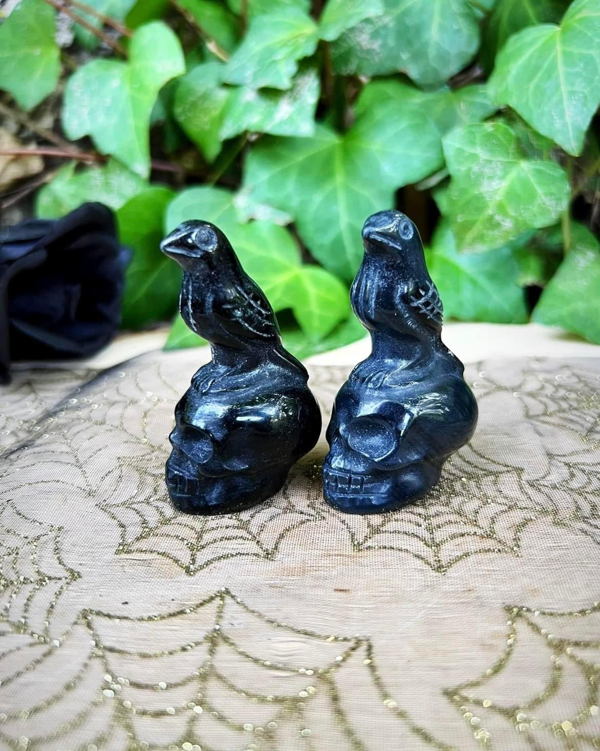 Black Obsidian Skulls