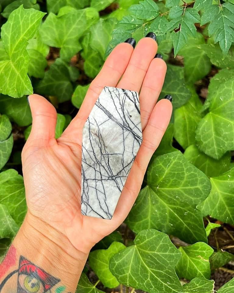 Spiderweb Jasper Coffin