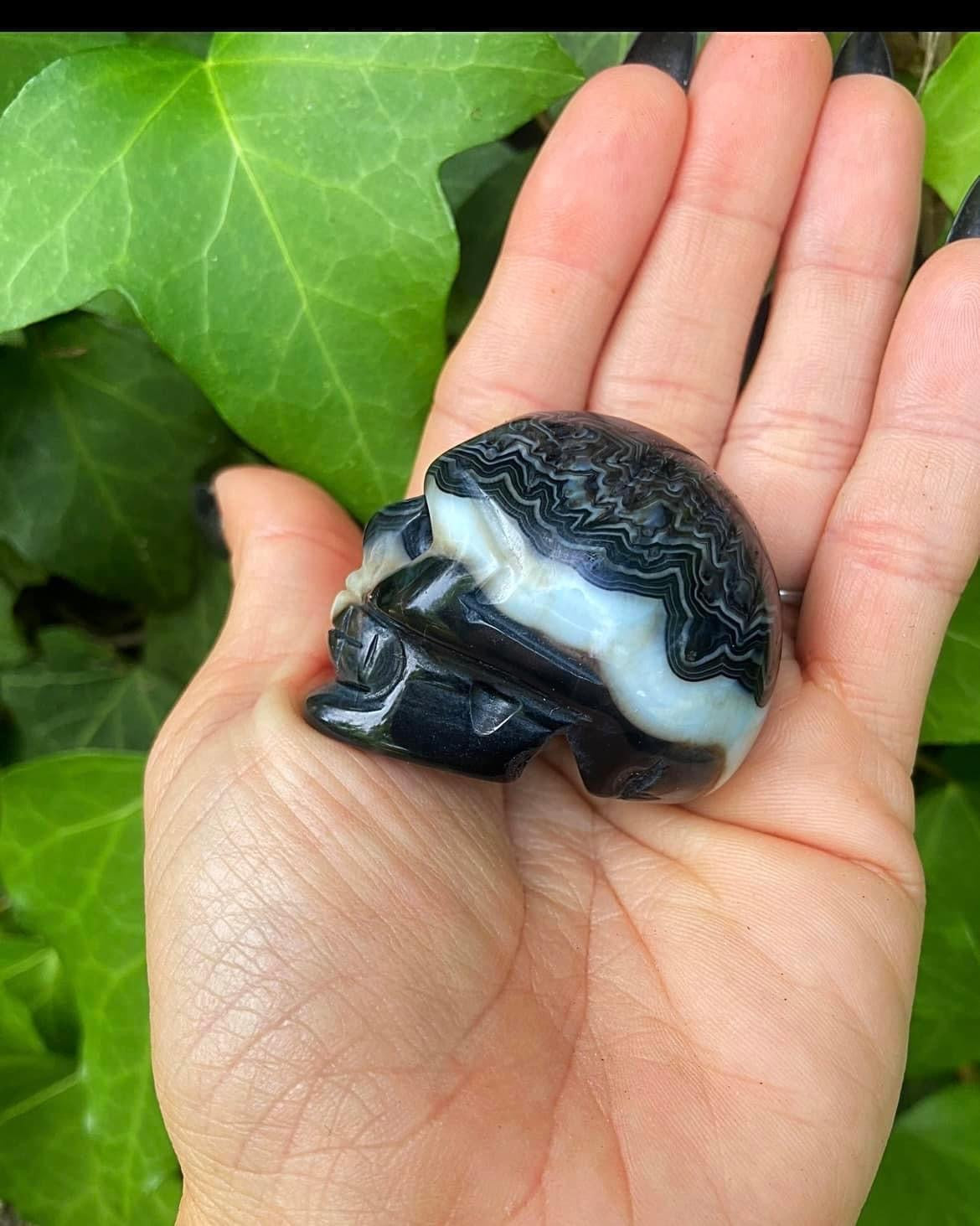 Banded Agate Skull